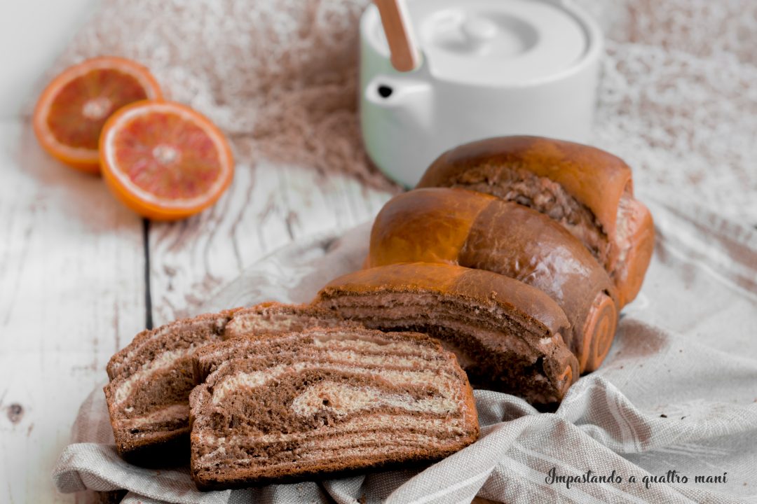 Pan brioche arancia e cacao Impastando a quattro mani