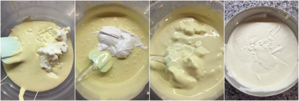 preparazione crema la mascarpone per tartufo semifreddo al tiramisù