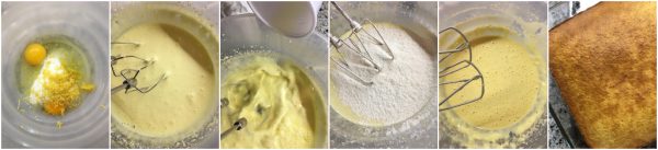 preparazione torta cremosa al limone e crema di fragole