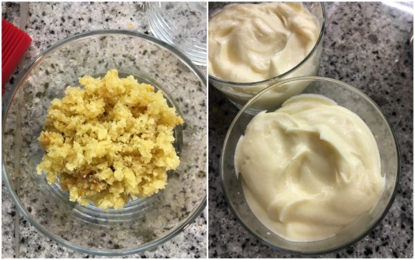 preparazione dolce al cucchiaio monoporzione con crema al limoncello