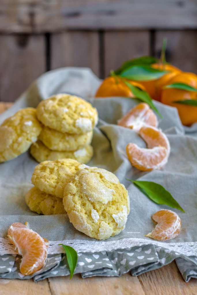 biscotti al mandarino, crinkles cookies
