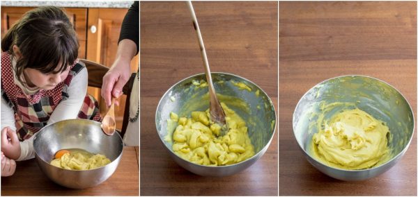 preparazione profiteroles con pasta choux all'olio d'oliva
