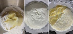 preparazione torta gelato al cocco e limone senza gelatiera