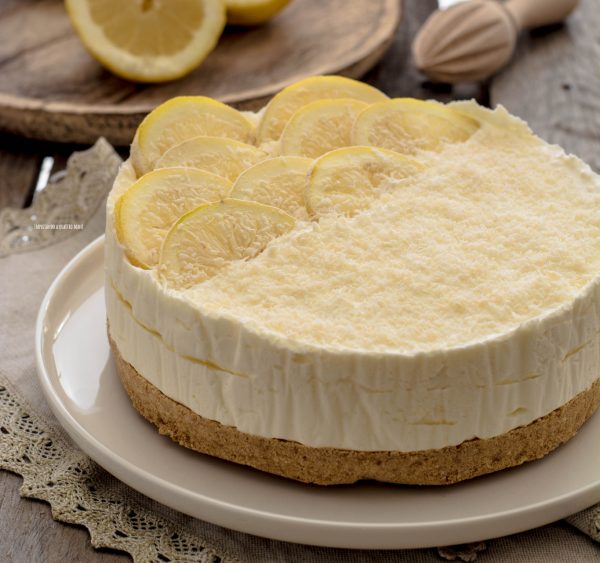 torta gelato al cocco e limone senza gelatiera
