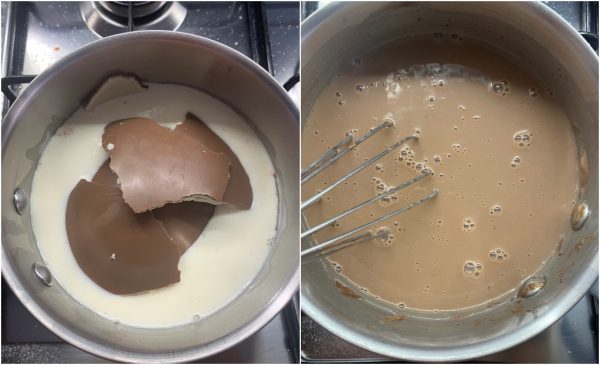 preparazione kinder cheesecake senza cottura